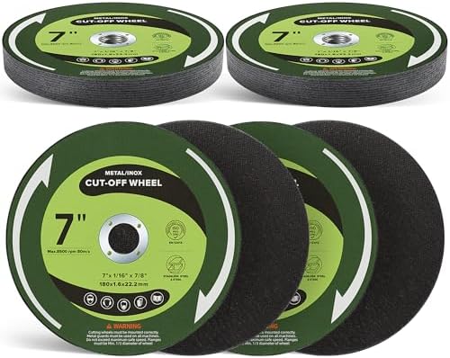 7 Inch Cutting Discs 25 Pack 7" x 1/16" x 7/8" Cut Off Wheels Fits Angle Grinder Cutting Wheel for Metal and Stainless Steel Grinder