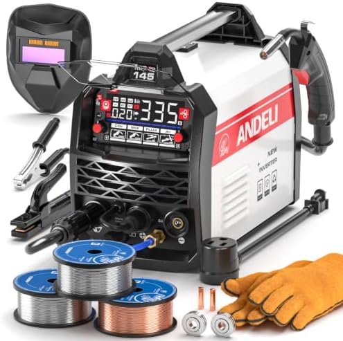 ANDELI Aluminum MIG Welder145A, 4-in-1,110V/220V