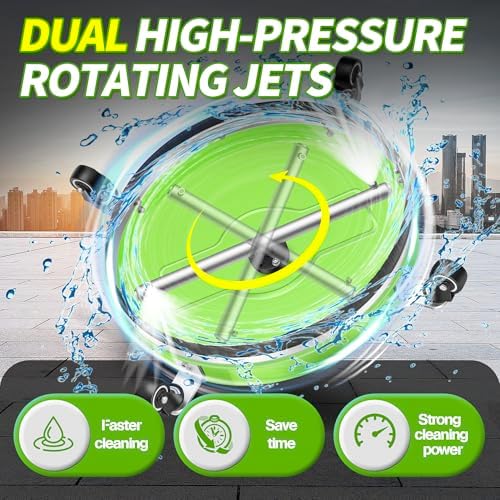 LidoDola 19'' Pressure Washer Surface Cleaner Green, Power Washer Accessory