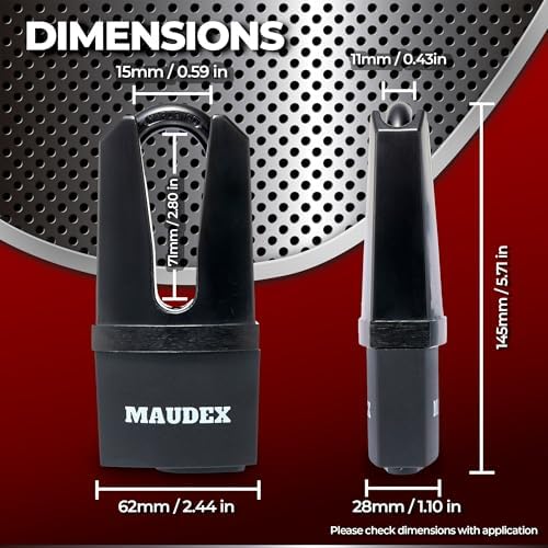 Maudex® MDL60 High Security Padlock for Outdoor Use - [10 Keys] - [Anti Drill, Anti Pick Cylinder] - Ideal Lock for Storage Unit, Shed, Gate, Container with 0.59” Shackle Clearance (Pack of 2)