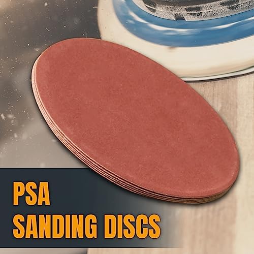 POWERTEC 3 PCS 60 Grit 12 Inch PSA Sanding Discs, Self Stick Adhesive Sandpaper, 12" for Drywall, Woodworking, Paint, Epoxy with Random Orbital Sanders, DA Sanders, 6x48 Belt Disc Sander (110383)