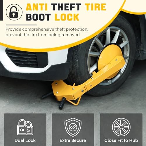DASBET Wheel Lock 2 Pack Tire Boot Lock