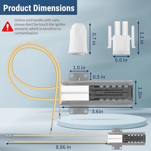 2 Pcs Gas Oven Igniter Compatible with WB13K21, IG9998, AP2020569 PS231280