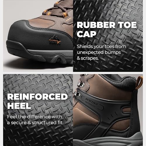 NORTIV 8 Men's Waterproof Steel Toe Work Boots