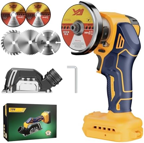 Cordless Cut Off Tool Compatible with Dewalt 20V Max Battery, 3" Mini Cut Off Tool 20000 RPM, 5 Saw 3” Blades for Metal/Wood/Tile/Plastic Cutting, Removable Dust Cover, No Battery