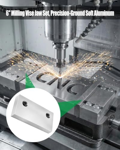 6 * 3 * 1 In Milling Vise Jaws Set, Soft Aluminum Fits for Kurt GMT Similar