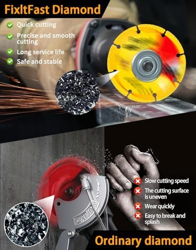 FIXLTFAST Diamond Metal Cutting Wheel 6 x 7/8" for Angle Grinder - 2PCS