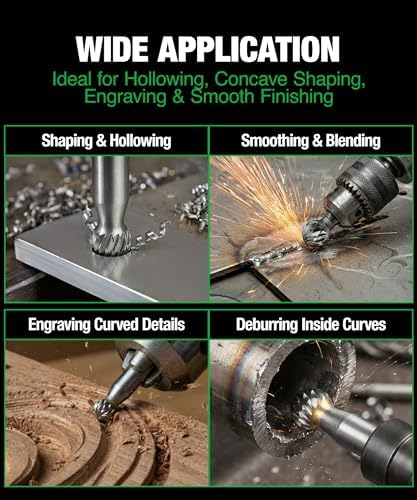 SD-1 Carbide Burr 1/4 In Shank Double Cut Die Grinder