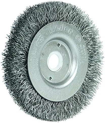 Weiler 00234 3" Narrow Face Crimped Wire Wheel, .0118" Steel Fill, 1/2"-3/8" Arbor Hole, Made in the USA (Pack of 2)