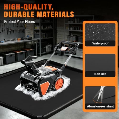 Snow Blower Mat,60 x 72 in Thicked PVC Snowblower Mats