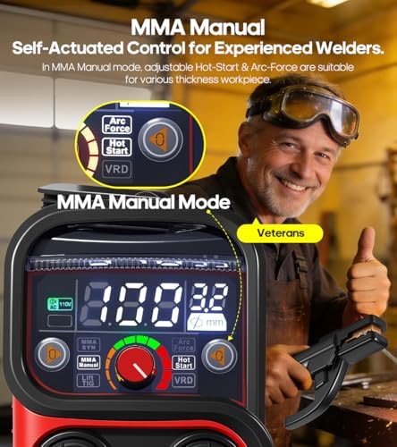 HONE 110V Stick Welder,with LED Light 25 Welding Rods for DIY Garage Farm Repair