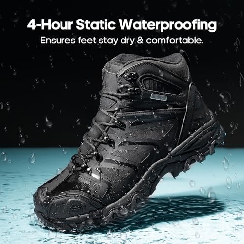 NORTIV 8 Waterproof Steel Toe Work Boots for Men