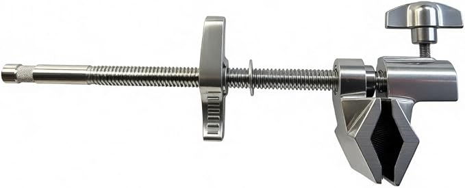 12" End Jaw Vise Grip with 5/8” Stud Pin and Hex Receiver Socket,Steel Shaft End Pipe Clamp with Adjustable Jaws for C Stand,Video Light,Soft box,Ball Head,Magic Arm Studio Accessories