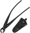 KAKURI Bonsai Knob Cutter 6.8" (175 mm) Professional Bonsai Tool, Japanese Carbon Steel, Concave Curved Blade, Black, Made in JAPAN