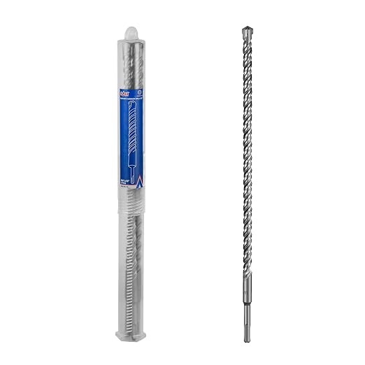 SALI SDS Plus Rotary Hammer Drill Bit 3 Pcs 5/8"*18" Concrete Drill Bit Kit Cross-Type Double Thread Carbide Material Suitable for Concrete, Brick, Cement Walls, Stone, Hammer Drill Bits for Concrete