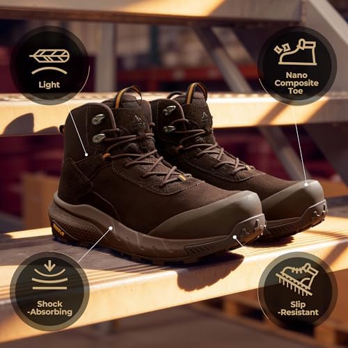 NORTIV 8 Composite Toe Work Boots for Men Waterproof