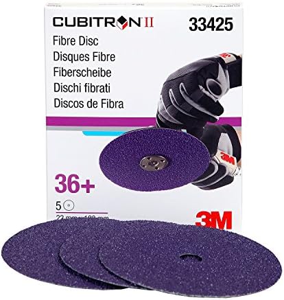 Cubitron 3M Cubitron II Abrasive Fibre Disc, 33425, 7 in x 7/8 in (180mm x 22mm), 36+, 5 discs per carton