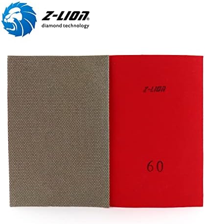 Z-Lion Diamond Electroplated Abrasive Paper Sheets Diamond Sandpaper for Grinding Stone Glass Ceramic Diamond Tool(4 Pcs/lot)