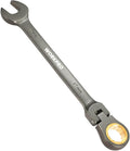 WORKPRO 17 mm Flex-Head Ratcheting Combination Wrench, Nickel Plating | Cr-V Constructed, 72-Teeth, 12 Point Design, Metric, For Home Improvement, Auto Repairs, Plumbing, Constructions, Machinery