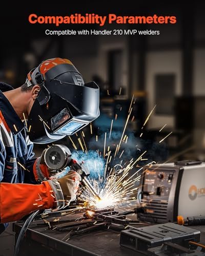 VEVOR 100Amp Spool Gun with 10FT Cable, Compatible with Hobart Handler 210 MVP Mig Welders, Suitable for 0.023", 0.030" and 0.035" Flux Core/Solid/Aluminum Welding Wires