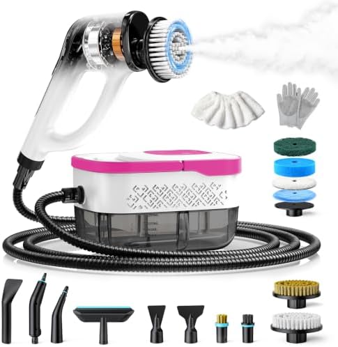 Steam Cleaner, Electric Spin Scrubber Portable Steamer for Cleaning