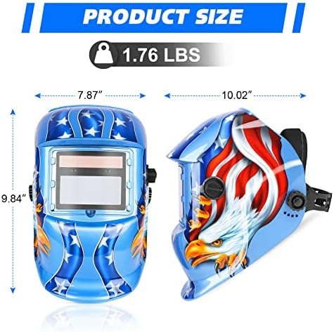 Welding Helmet Auto Darkening True Color Hood with Adjustable Shade Range 4/9-13 for TIG MIG ARC Welder Mask
