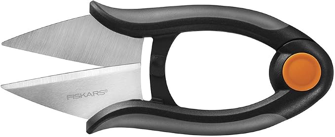 Fiskars Micro-Tip Pruning Snips Garden Shears - Plant Cutting Scissors with Sharp Precision-Ground Non-Stick Blade - 2-Count & Garden 310020-1001 Garden Herb Snip, 5'', Black