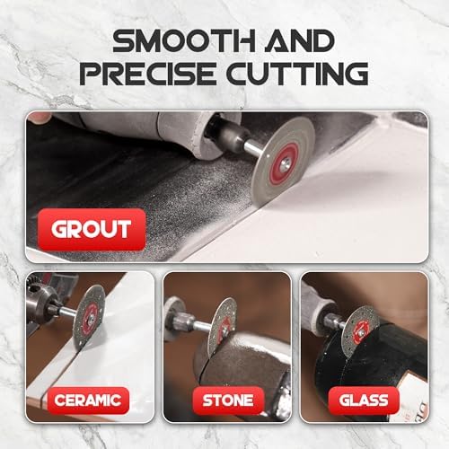 EZARC 1-1/2 Diamond Tile Cutting Wheels with Mandrel, 0.6mm Kerf, 3-Pack