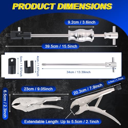 DASBET Locking Pliers Slide Hammer Set 9.8" Locking Pliers