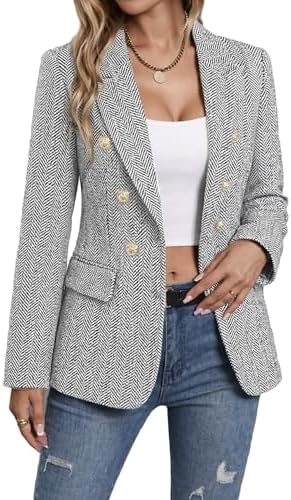 Mina Self 2026 Women's Fall Tweed Blazer Plaid Jacket Business Casual Coat