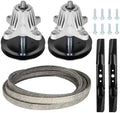 42 Inch Deck Rebuild Kit 918-06991 Spindle Fit for Craftsman T1000 T1200 T1400 LT4200 Troy-Bilt Bronco Pony 42 TB42, Includes 2 Spindles 618-06991, 2 Blades 742-04312, 96” Belt 754-04060