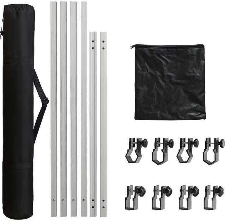 Universal Sunshade Tent Crossbar,Suitable for 10X20,10X15,10X10 pop-up sunshades,with Frame connectors,10 Foot Universal Crossbar,Suitable for 4cm Hexagonal Canopy Support Legs