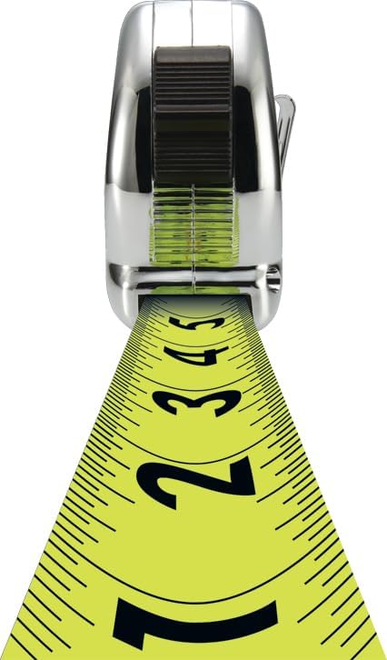 Komelon 425HV High-Visibility Professional Tape Measure, 25-Feet by 1-Inch, Chrome