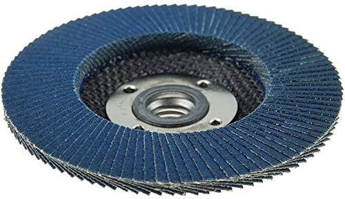 Weiler 50699 4-1/2" Tiger Disc Abrasive Flap Disc, Flat (TY27), Phenolic Backing, 120Z, 5/8"-11 UNC Nut (Pack of 10)