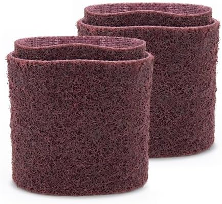 CS Unitec | 42011 | PTX Fleece - Nonwoven Sleeve. 180 Grit, 3-1/2" Diameter x 4" Width, Pack of 4 - Made in Germany