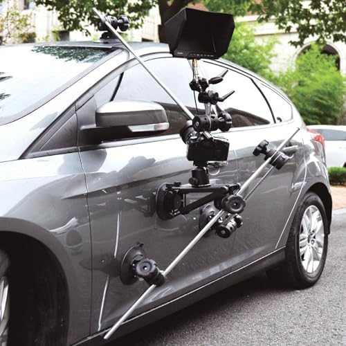 Kupo 6" Metal Pump Suction Cup, Heavy Duty Mount with Fixed 5/8" Baby Pin for Cameras, Lights, and Accessories on Smooth Surfaces for Studio, Location, and Production Rigging (KG119411)