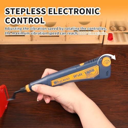 Reciprocating Sander, Mini Detail Sander Tool, Variable Speed and USB Charging with LED Light, Pen Sander With 6pcs Sanding Head, Fit for Sanding, Polishing, Finishing, DIY Crafts (Blue)