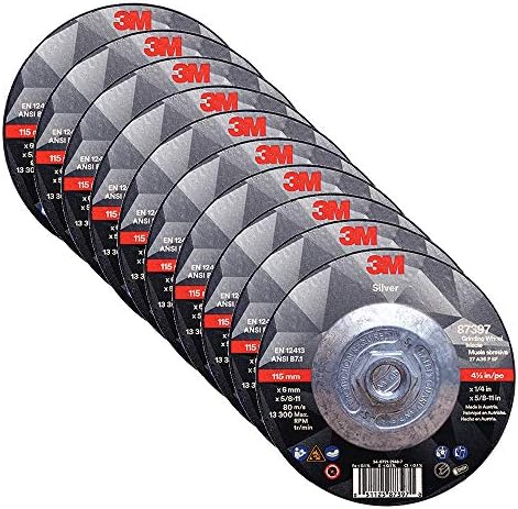 3M Silver Depressed Center Grinding Wheel, 87397, 36+, T27 Quick Change