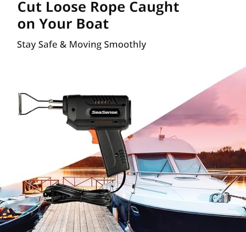 SeaSense Rope Cutting Gun for Fishing, Boating & Camping – 4’ Cord, 1.5 Lbs, 120 V, 100 W & 1.5 A – Lightweight Electric Cutter Tool for Synthetic Rope or Line