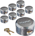 Master Lock 6271KA 8 Pack - 2-7/8in. ProSeries Reinforced Hidden Shackle Rekeyable Pin Tumbler Keyed Alike Padlock, Chrome