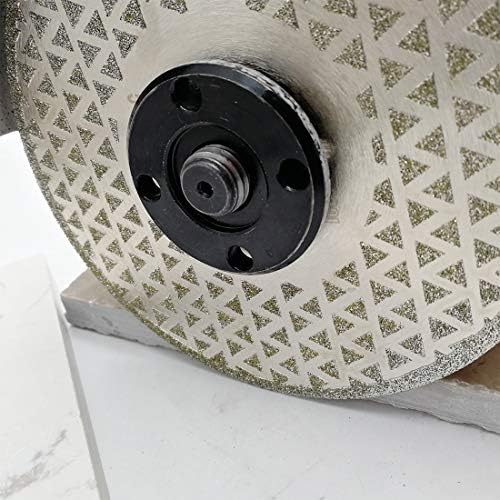 SHDIATOOL 7 Inch Electroplated Diamond Cutting Grinding Disc Fits 7/8" Arbor Both Side Coated Diamond Blade for Granite Marble Diamond Disk Diamond Wheel