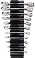 TEKTON Stubby Combination Wrench Set, 11-Piece | WCB95401 | (1/4 - 3/4 in.), Modular Organizers, Chrome Finish