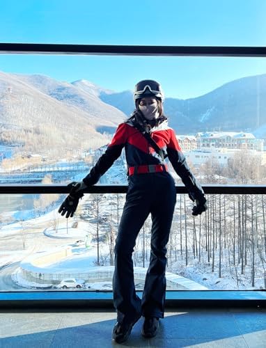 GSOU SNOW Womens Ski Suit One Piece Jumpsuit Snow Jacket Waterproof