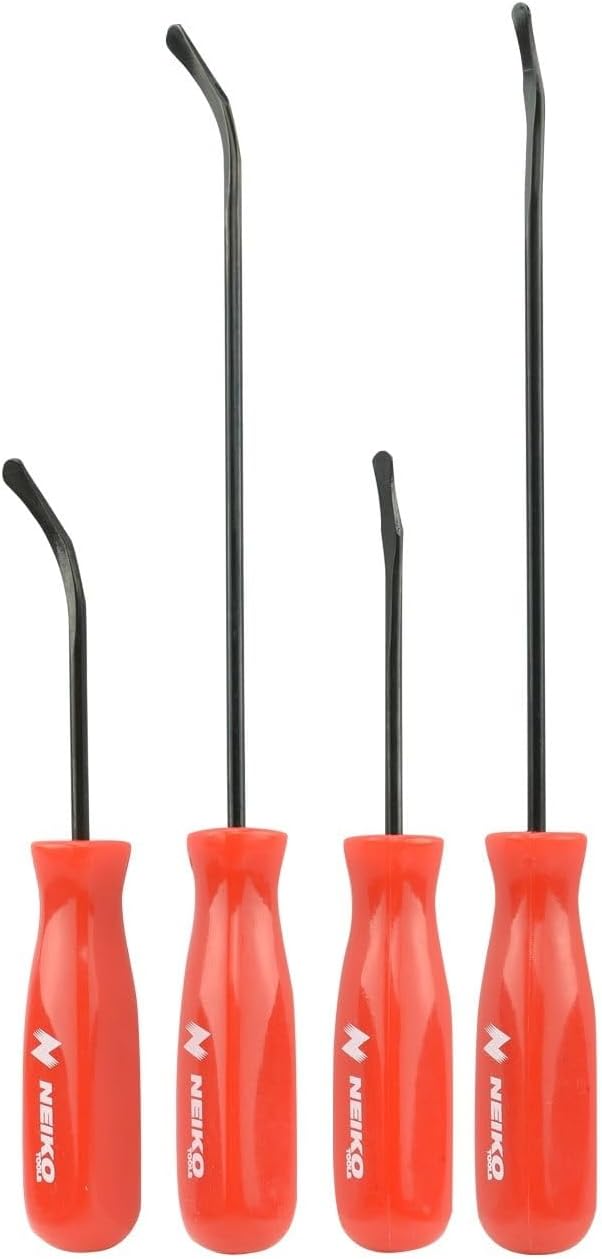NEIKO 20758A O-Ring Pick Set, 4 Piece Automotive Pick Set, Seal Puller Pick and Hook Set for O-Rings
