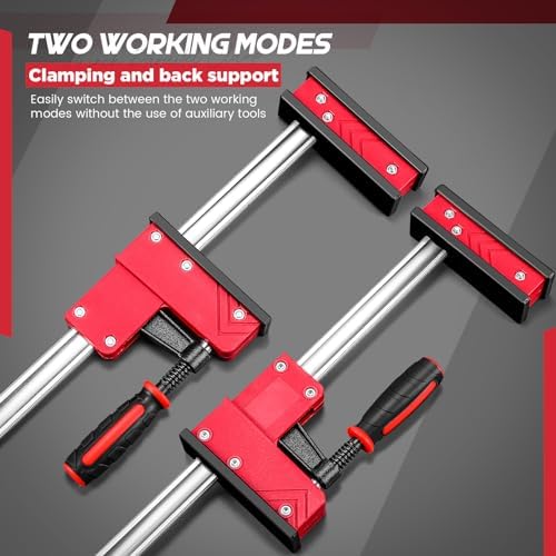 4 Pcs 24 Inch Heavy Duty Parallel Clamps Set for Woodworking Parallel Jaw Bar Clamps Carbon Steel for Woodworker Tools Metalworking DIY Projects, 1000 Lbs Load Limit