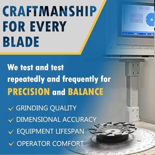 6" PCD Grinding Wheel for Epoxy, Glue, Mastic Removal, 6 PCD Segments