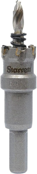 Starrett Tungsten Carbide Tipped Stainless Steel Sheet Metal Hole Saw - Ideal for Stainless, High Alloy Steel, Non-Ferrous Metals, Reinforced Fabrics - 3/4'' Diameter - SM19