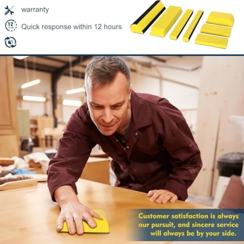 Hand Sanding Block Set 7pcs Auto Body Sanding Block for Woodworking, Automotive Body and Crafts Polishing