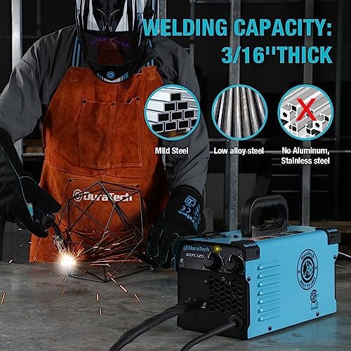DURATECH 125A MIG Welder, 120V Flux Core Welder for DIY and Home Repair