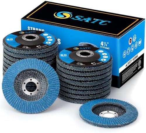 S SATC 20PCS Flap Discs 4 1/2 for Angle Grinder High Performance Grinder Flap Disc 80Grit Type 29